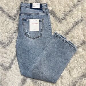 Lovers+Friends Light Blue Straight-Leg Jeans